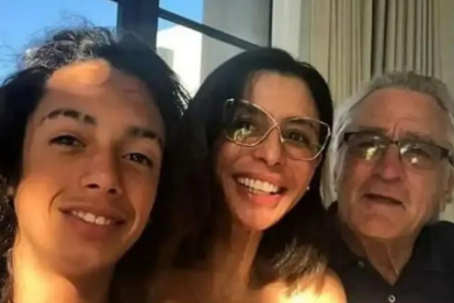 Robert De Niro junto a su hija y nieto.