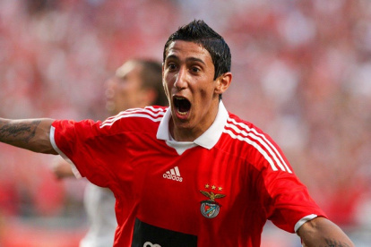 Di María marcó 15 goles en 125 partidos con la camiseta del Benfica.