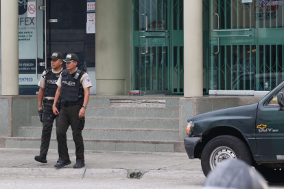 La Policía se hizo presente en el sitio.