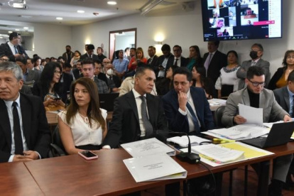 Acción. El titular de la Judicatura durante la audiencia en el Complejo.