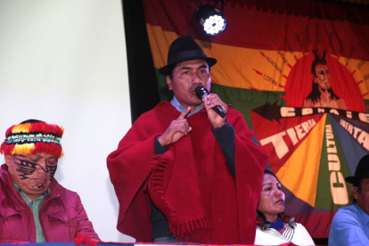 Arresto. El presidente de la Conaie Leonidas Iza fue aprehendido por la Policía en junio de 2022.