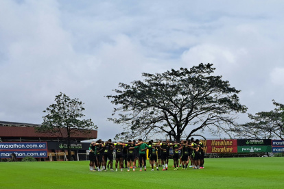 Los jugadores continúan con su entrenamiento de formar regular.