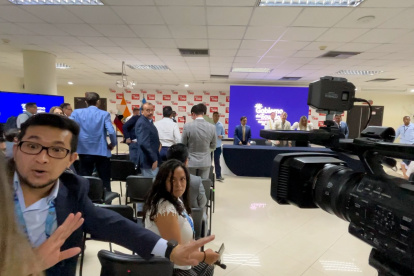 Intervención. EXPRESO fue impedido para realizar preguntas al presidente de la República, Guillermo Lasso.