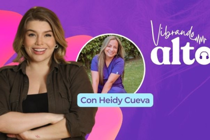 Heidy Cueva en un episodio de Vibrando Alto.