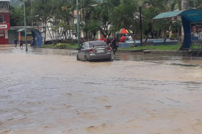 Siete horas de lluvia aguantó Flavio Alfaro, en Manabí.