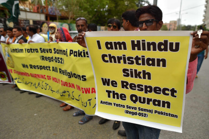 En Pakistán se registraron protestas por la quema del Corán en Estocolmo.