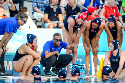 20-07-2017: Waterpolo: Nieuw Zeeland v Amerika: Boedapest

(L-R)  during the waterpolomatch between women New Zealand and USA at the 17th FINA World Championships 2017 in Budapest, Hungary

Photo / Foto: Gertjan Kooij