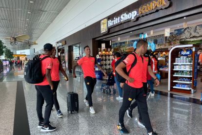 Los jugadores de Barcelona dejaron Guayaquil este domingo 16 de julio.