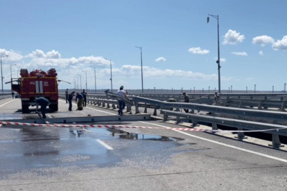Un nuevo ataque al puente de Crimea se ejecutó este lunes 17 de julio.