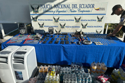 Elementos. La policía mostró lo recopilado en el operativo realizado.