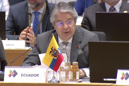 El presidente Guillermo Lasso se pronunció en la cumbre UE-Celac, este martes 18 de julio.