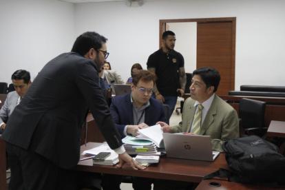 Diligencia. El fiscal Álex Castillo durante la audiencia cumplida este viernes en el Complejo Judicial norte.