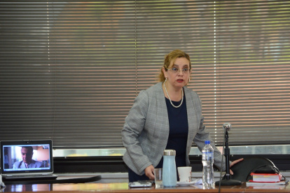 Diligencia. La jueza Daniella Camacho fue sorteada para conocer la demanda de la fiscal.