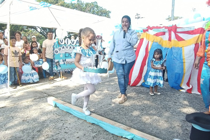 Los niños participaron en varias actividades recreativas.