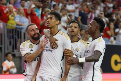 El inglés anotó la primera del partido ante el Manchester United el miércoles 26 de julio.