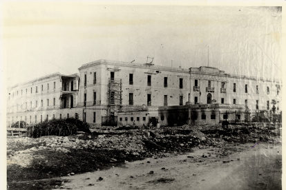 Histórico. El Cuartel de Ballajá, en San Juan, después del bombardeo estadounidense en 1898.