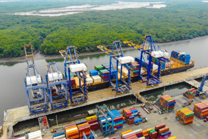 Puerto. El Terminal Portuario de Guayaquil (TPG).
