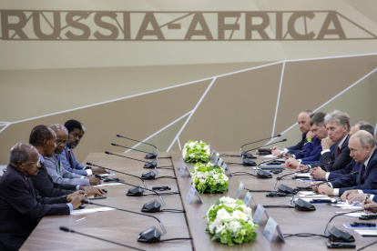 Varios mandatarios de países de África se reunieron con el presidente ruso, Vladimir Putin.