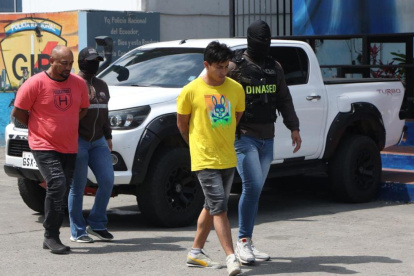 Los detenidos fueron presentados en el Cuartel Modelo de Guayaquil.