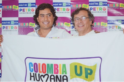 Campaña. Nicolás (izquierda) y Gustavo Petro, participaron activamente en la campaña presidencial.