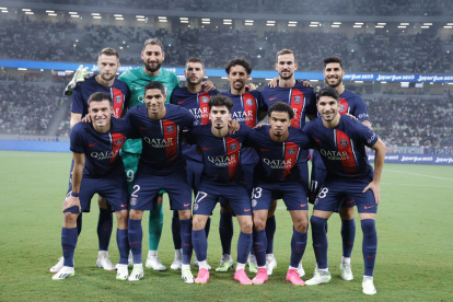 Foto del 11 que saltó a la cancha ante el Inter de Milán.
