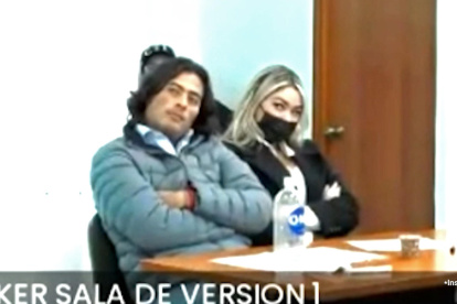 Captura de pantalla del pasado 1 de agosto durante una audiencia de Nicolás Petro Burgos, hijo mayor del presidente colombiano, Gustavo Petro en Bogotá (Colombia).