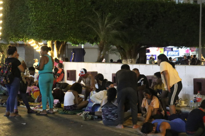 Migrantes ecuatorianos varados en México en febrero del 2023