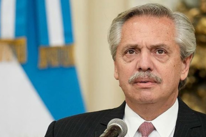 Argentina. Discurso de Alberto Fernández en una foto de archivo