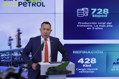 Ejecutivo. El presidente de Ecopetrol, Ricardo Roa, en la presentación del balance.