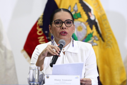 La presidenta del Consejo Nacional Electoral (CNE) de Ecuador, Diana Atamaint, en una fotografía de archivo.