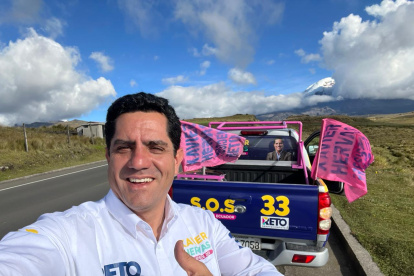 Xavier Hervas en campaña.