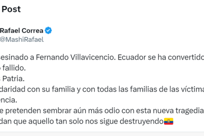 Tuitero. Consciente de que todas las reacciones serían adversas, por primera vez Rafael Correa bloqueó la posibilidad de escribir respuestas en sus tuits.