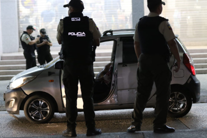 El vehículo en el que fueron abatidas las víctimas