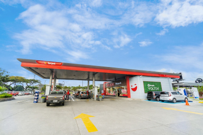 Estación. Una de las gasolineras que hay en Guayaquil.