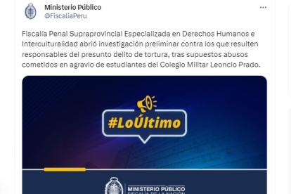 La Fiscalía se pronunció en la red social X.
