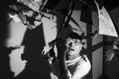 Cartelera. El actor Lucho Mueckay interpretando su papel en la obra.