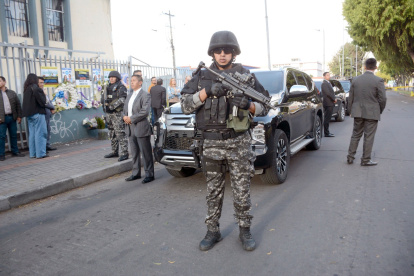 Resguardo. Tras el asesinato a Villavicencio, la Policía triplicó la seguridad para Christian Zurita, su posible reemplazo.