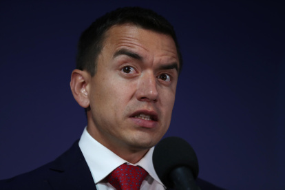 El candidato Daniel Noboa, en una fotografía de archivo.