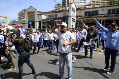 Simpatizantes del Bloque de Oposición Ciudadana en Honduras