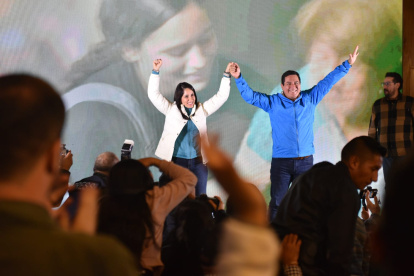 Festejos de la candidata Luisa González