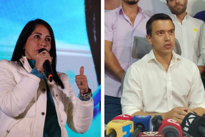 Luisa González y Daniel Noboa.