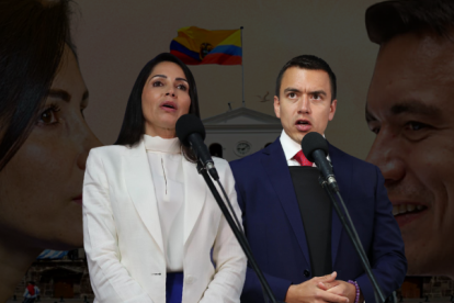 Daniel Noboa y Luisa González.