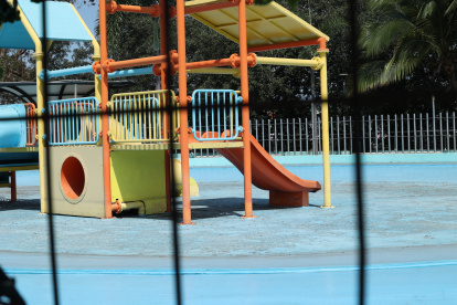 El parque acuático del parque Lineal de la Avenida Barcelona no está operativo.