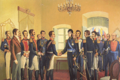 ncuentro entre Bolívar y San Martín, en Guayaquil.