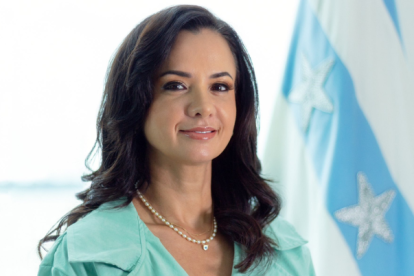 La prefecta del Guayas y presidenta de la Revolución Ciudadana, Marcela Aguiñaga.