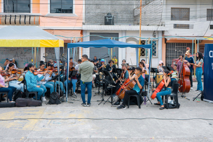 Una de las presentaciones reciente de la Sinfónica Juvenil José Joaquín de Olmedo.
