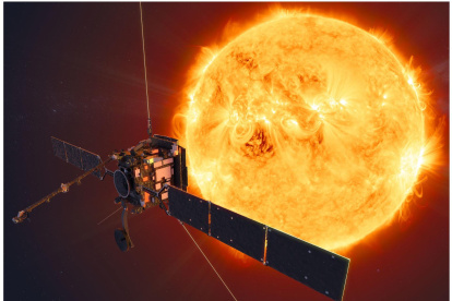 Imagen de la sonda Solar Orbiter de la NASA y la ESA.