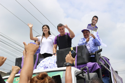 El candidato a la presidencia de la República, Daniel Noboa, recibió el respaldo del Partido Social Cristiano.