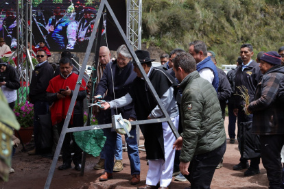 "Este proyecto asegura agua durante décadas para la producción agrícola y ganadera"m dijo el presidente Guillermo Lasso