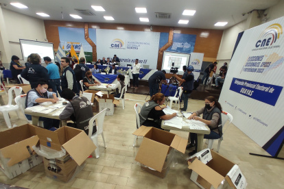 En Guayas, 3 mil actas con inconsistencias fueron subsanadas, informó la Junta Electoral.